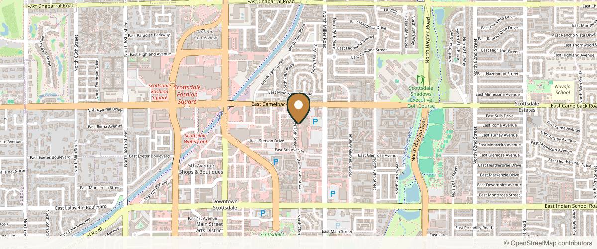 Map showing the exact location of Dolce Medical Spa - Old Town at 4385 N 75th St, Scottsdale, AZ 85251, USA