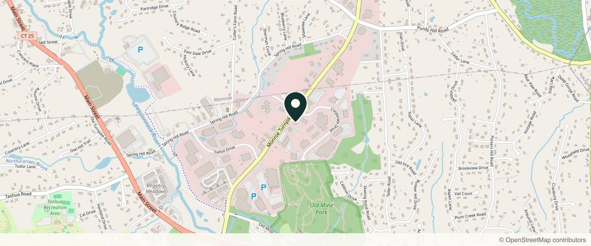 Map showing the exact location of Dolce Vida Medical Spa at 140 Monroe Turnpike # D, Trumbull, CT 06611, USA