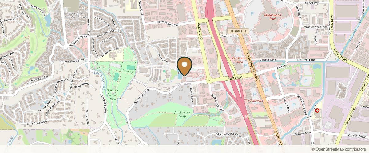 Map showing the exact location of Dolce Vita Wellness Spa at 7200 Rancharrah Pkwy, Reno, NV 89511, USA