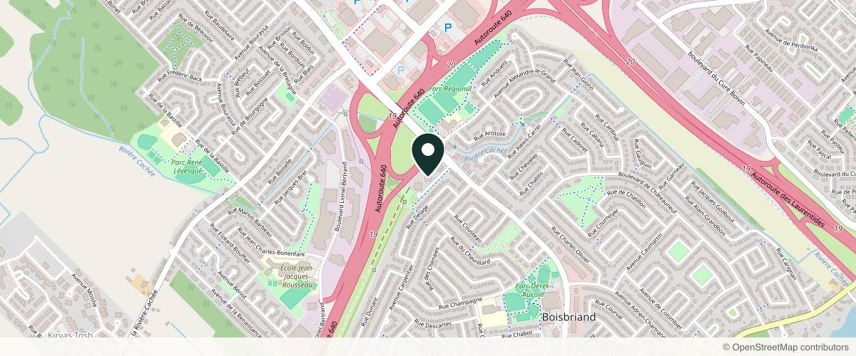 Map showing the exact location of Dr. Alex Nguyen - Botox - Fillers - Montreal at 2000 Cr Le Corbusier #200, Boisbriand, QC J7G 3E8, Canada