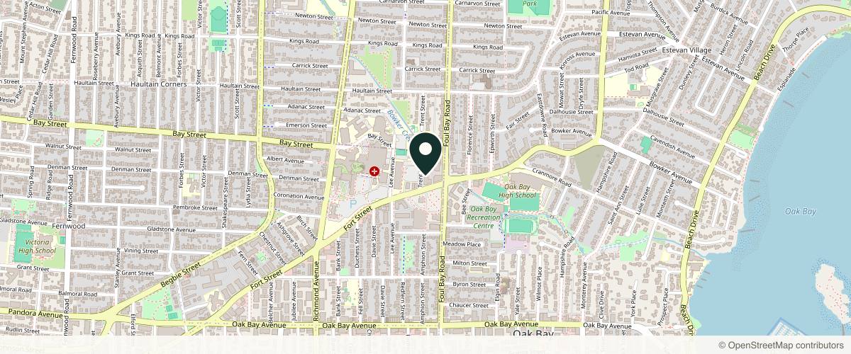 Map showing the exact location of Dr. Anna Medical Aesthetics at 1964 Fort St #322, Victoria, BC V8R 6R3, Canada
