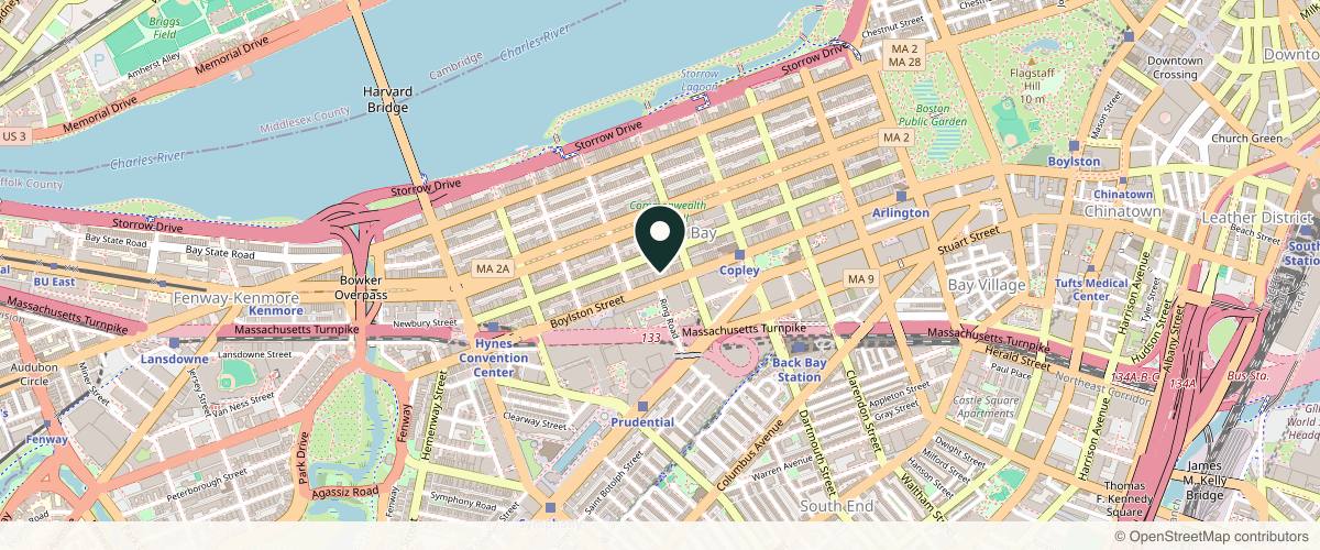 Map showing the exact location of Dr. Catherine DiGiorgio at 745 Boylston St #203, Boston, MA 02116