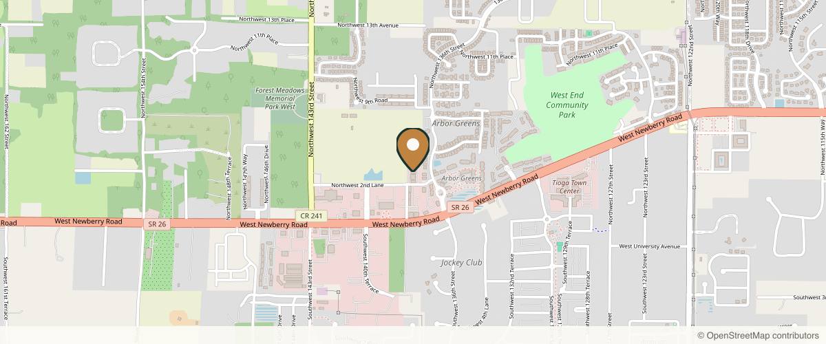 Map showing the exact location of Dr. Christina Mitchell, Dermatologist at 315 NW 138th Terrace, Newberry, FL 32669, USA