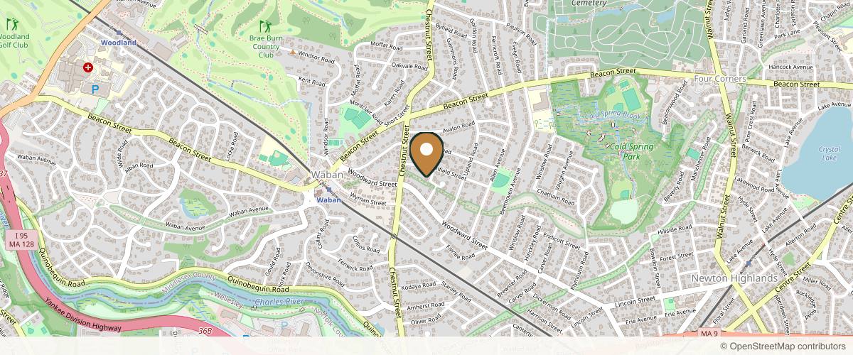 Map showing the exact location of Dr. Happe Medical Aesthetics, LLC at 15 Homestead St, Waban, MA 02468, USA