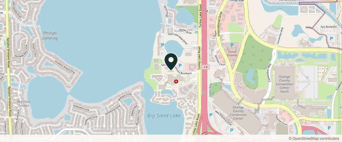 Map showing the exact location of Dr J Anti-Aging Clinic at 7300 Sand Lake Commons Blvd Ste 227 L, Orlando, FL 32819, USA