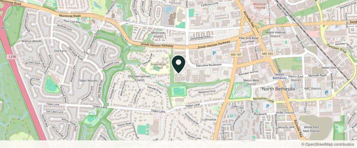 Map showing the exact location of Dr. Joseph Michaels - Plastic Surgeon Rockville at 6120 Executive Blvd #250, Rockville, MD 20852, USA