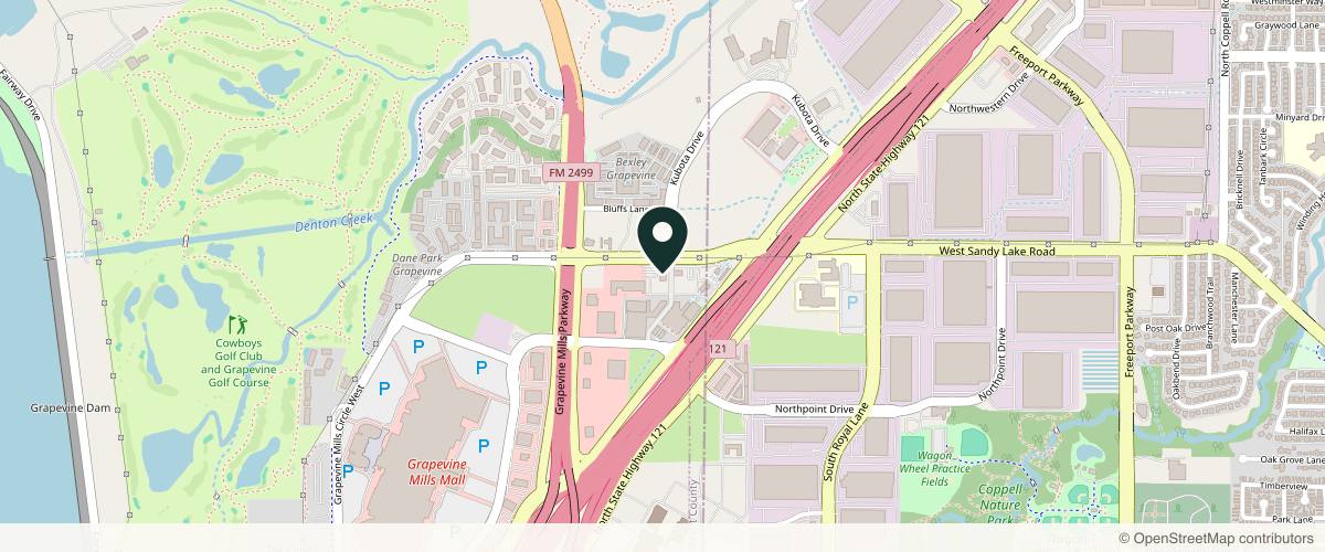 Map showing the exact location of Dr. Lift Med Spa at 3540 Grapevine Mills Blvd N #113, Grapevine, TX 76051, USA
