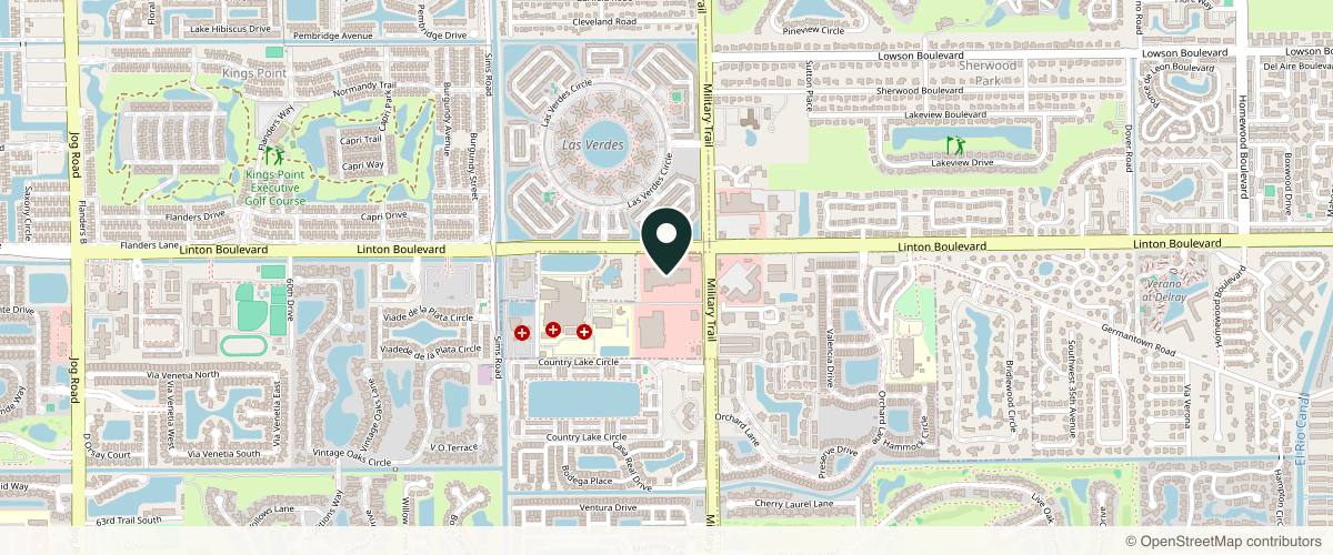 Map showing the exact location of Dr. Mounir Wassef, DO, FAOCD, FAAD at 5130 Linton Blvd # C4, Delray Beach, FL 33484