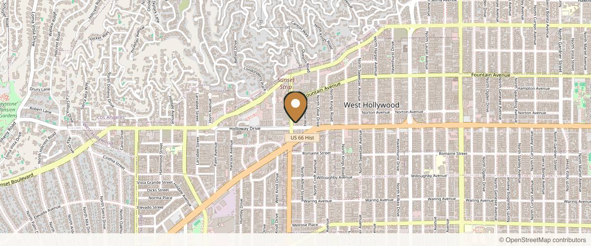 Map showing the exact location of Dr Refresh at 1106 N La Cienega Blvd Ste 206, West Hollywood, CA 90069, USA