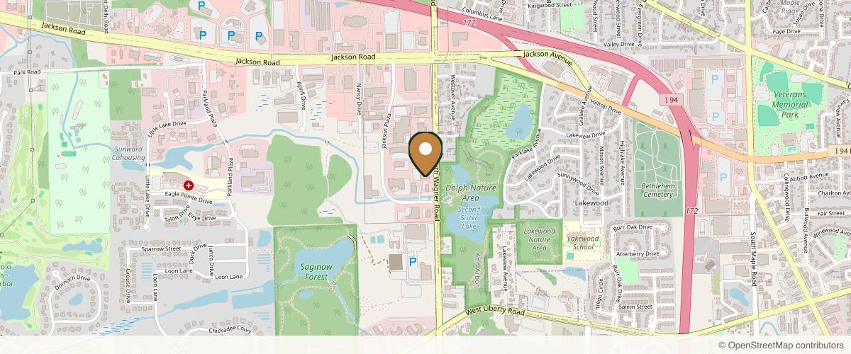 Map showing the exact location of DR. REVIVAJENNZ MEDICAL AESTHETICS at 418 S Wagner Rd, Ann Arbor, MI 48103, USA
