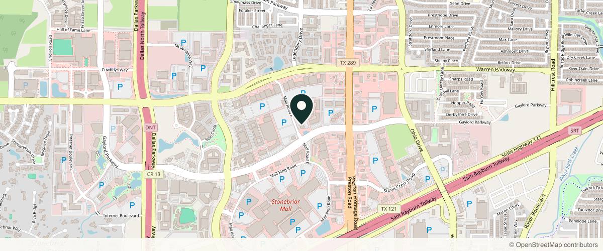 Map showing the exact location of Dr. Robert Terrill, Dermatologist at 8600 Gaylord Pkwy Ste 1, Frisco, TX 75034