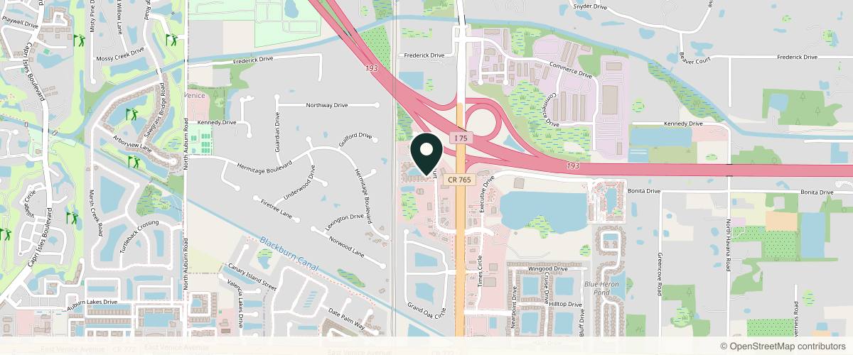 Map showing the exact location of Dr. Sean E. Mazloom, MD, FAAD at 395 Commercial Ct, Venice, FL 34292