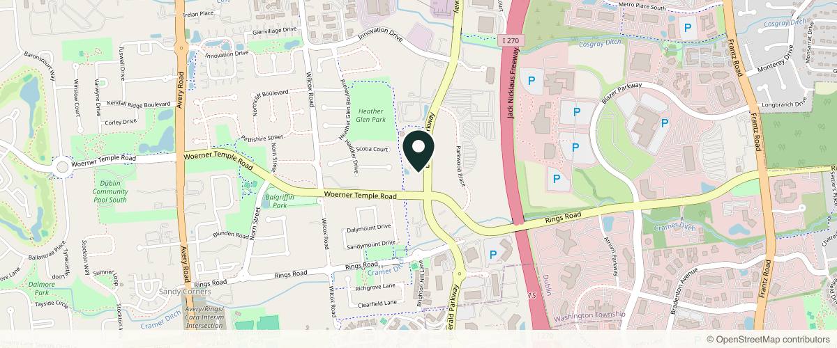 Map showing the exact location of Dr. Sumit Bapna, MD at 6325 Emerald Pkwy Ste 1B, Dublin, OH 43016, USA