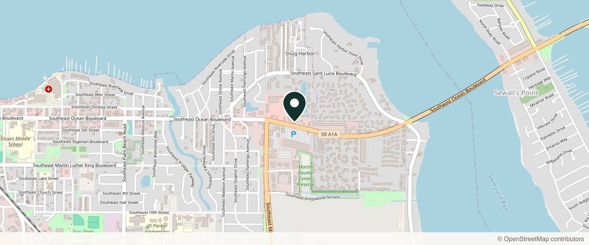 Map showing the exact location of Dr. Tred's Slim Body Laser Spa at 2311 SE Ocean Blvd A, Stuart, FL 34996, USA