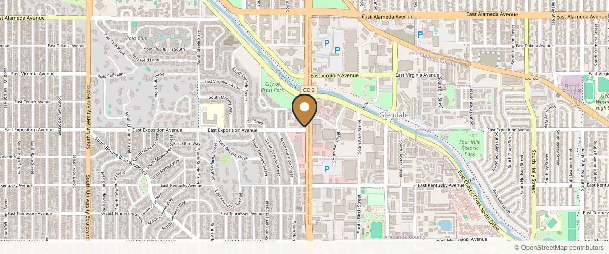 Map showing the exact location of Dream Medspa at 695 S Colorado Blvd Ste 300, Denver, CO 80246, USA