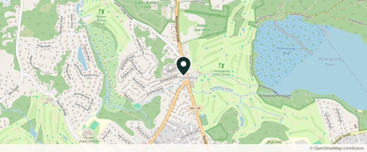 Map showing the exact location of Dream Spa Medical at 2184 Washington St #4, Canton, MA 02021, USA