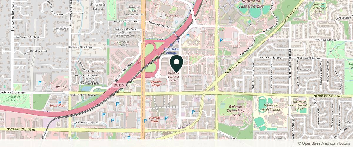 Map showing the exact location of Eastside Aesthetics by Lena at 2563 152nd Ave NE Ste 15MC, Redmond, WA 98052, USA