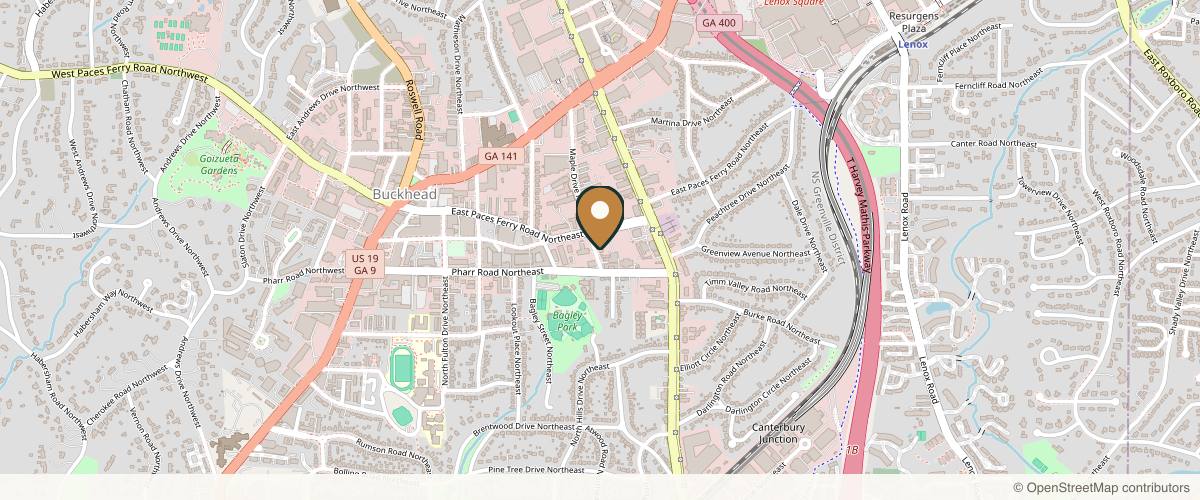 Map showing the exact location of Ecobel Med Spa at 3033 Maple Dr NE, Atlanta, GA 30305, USA