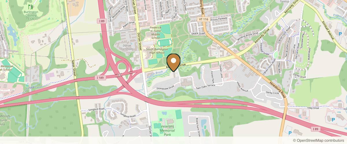 Map showing the exact location of Eden Aesthetics & Waxing at 54 W Twin Oaks Terrace Ste 13, South Burlington, VT 05403, USA