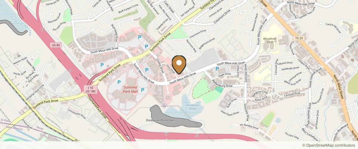 Map showing the exact location of El Paso Cosmetic Surgery at 651 S Mesa Hills Dr, El Paso, TX 79912, USA