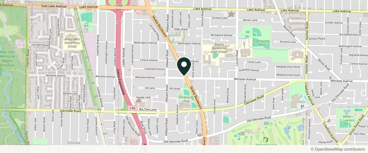 Map showing the exact location of Elase Med Spa at 505 Skokie Rd, Wilmette, IL 60091, USA