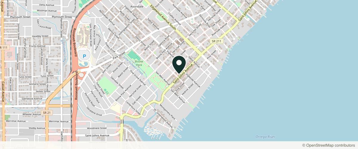 Map showing the exact location of Elase Medical Spa - Avondale at 3635 St Johns Ave, Jacksonville, FL 32205, USA