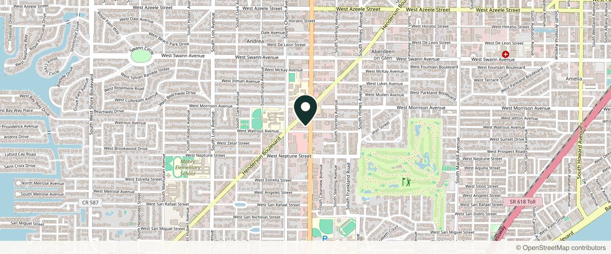 Map showing the exact location of Elase Medical Spa - South Tampa at 1155 S Dale Mabry Hwy #8, Tampa, FL 33629, USA