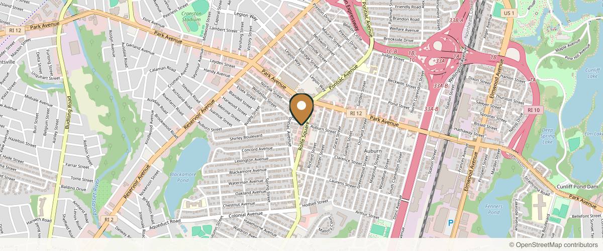 Map showing the exact location of Elegant Aesthetics at 250 Auburn St Lower Level, Cranston, RI 02910, USA