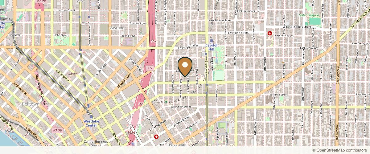 Map showing the exact location of Element MedSpa at 1617 Boylston Ave, Seattle, WA 98122, USA