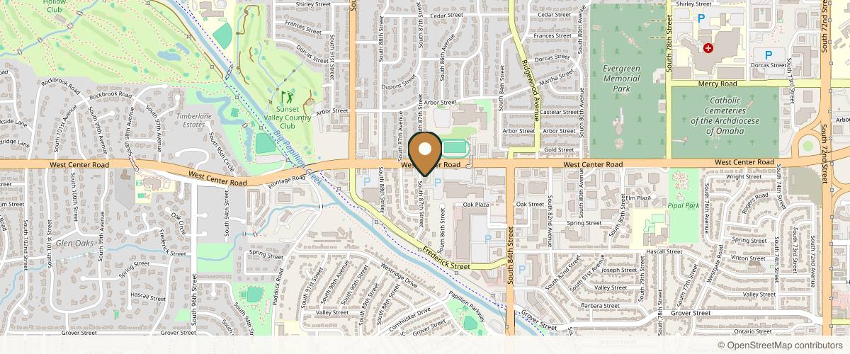 Map showing the exact location of Elevate Recovery + Medspa at 2723 S 87th St, Omaha, NE 68124, USA