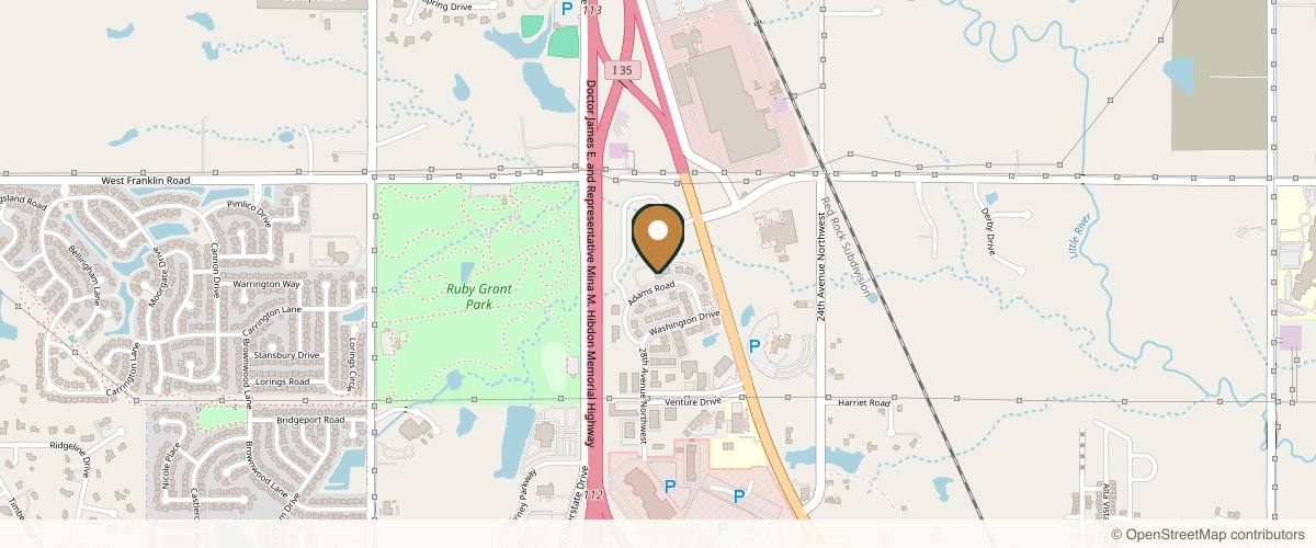 Map showing the exact location of Elevate Wellness and Aesthetics at 2911 Adams Rd Ste 111, Norman, OK 73069, USA