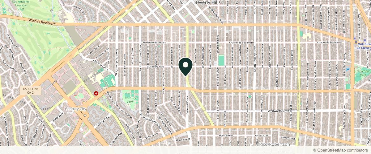 Map showing the exact location of ELin Medical office at 333 S Beverly Dr #205, Beverly Hills, CA 90212, USA
