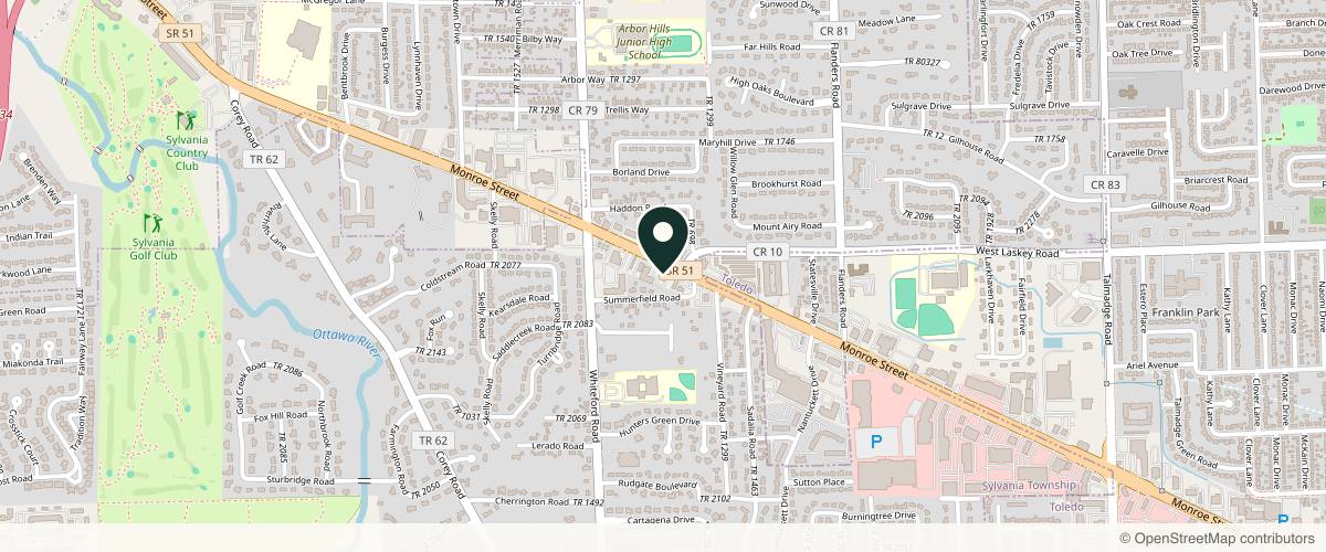 Map showing the exact location of Elite Beauty at 5415 Monroe St, Toledo, OH 43623, USA