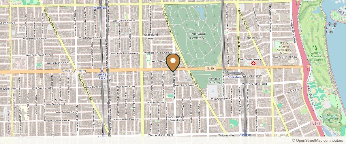 Map showing the exact location of Elite Chicago Spa at 3952 N Southport Ave, Chicago, IL 60613, USA