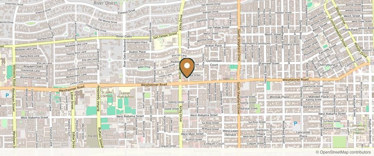 Map showing the exact location of Elite Dermatology & Plastic Surgery at 2571 Kirby Dr, Houston, TX 77019, USA