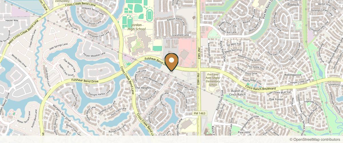 Map showing the exact location of Elite Dermatology & Plastic Surgery at 27131 Fulshear Bend Dr, Fulshear, TX 77441, USA