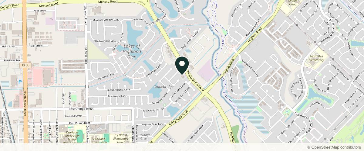Map showing the exact location of Elite Dermatology & Plastic Surgery at 1930 Pearland Pkwy Ste 154, Pearland, TX 77581, USA