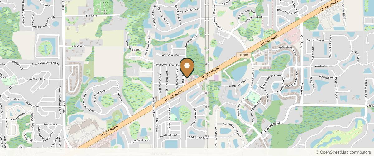Map showing the exact location of Elite Medical Spa of Parrish at 10010 US-301, Parrish, FL 34219, USA