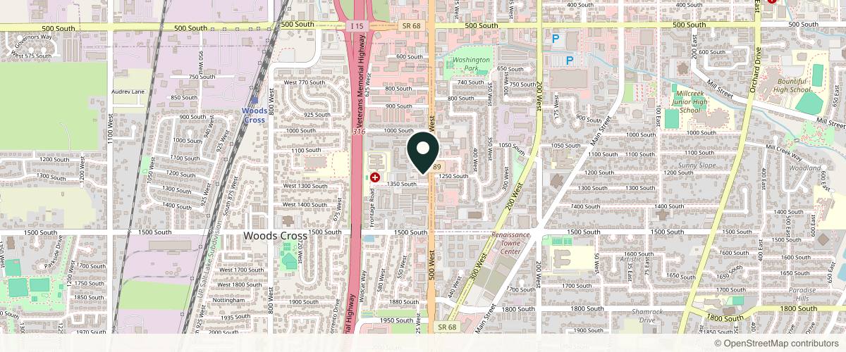 Map showing the exact location of Elite Paradigm Medical Aesthetics at 1290 S 500 W Ste 100, Office 13, Woods Cross, UT 84087, USA