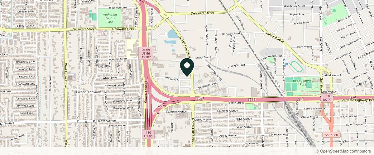 Map showing the exact location of Elite Wellness at 2700 Toccoa Rd, Beaumont, TX 77703, USA