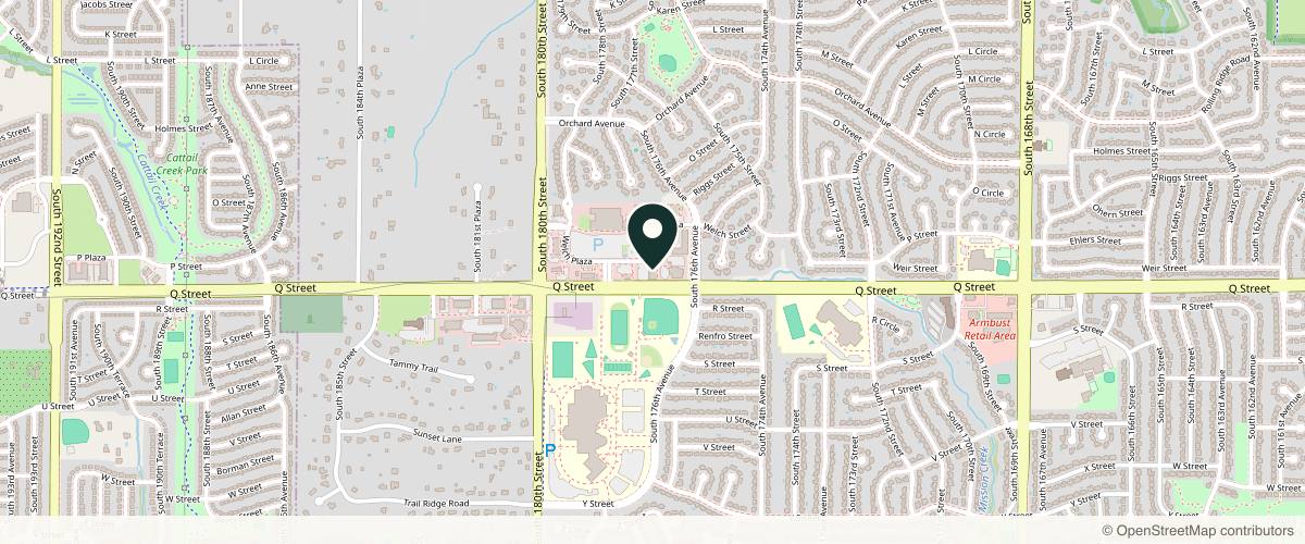 Map showing the exact location of Ella Rose Aesthetics at 17725 Welch Plaza Bay #D, Omaha, NE 68135, USA