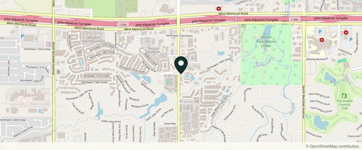 Map showing the exact location of Elysian Wellness & Aesthetics at 13150 N MacArthur Blvd, Oklahoma City, OK 73142, USA