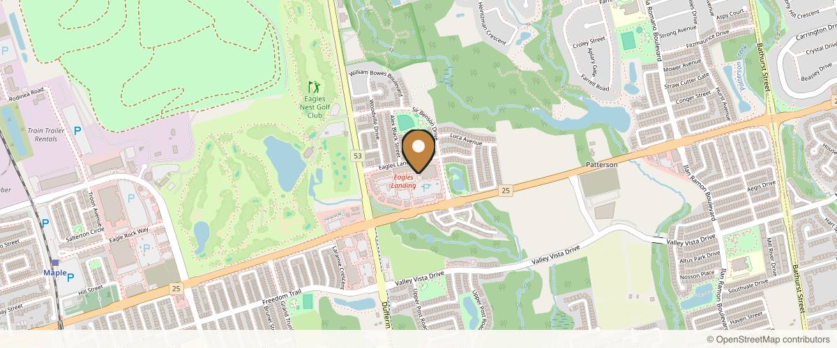 Map showing the exact location of Elysium Beauty Clinic at 1410 Major Mackenzie Dr W Unit C7-C8, Maple, ON L6A 4H6, Canada