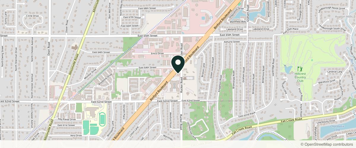 Map showing the exact location of Embolden MedSpa at 6350 Rucker Rd #101, Indianapolis, IN 46220, USA