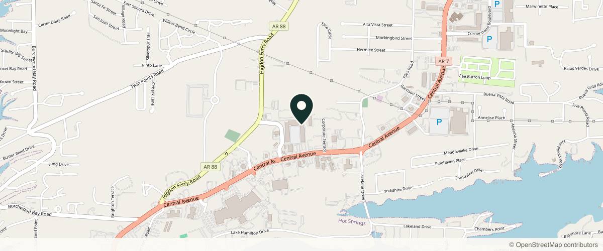 Map showing the exact location of Embrace Eternal Beauty Aesthetics and Wellness at 4328 Central Ave B, Hot Springs, AR 71913, USA