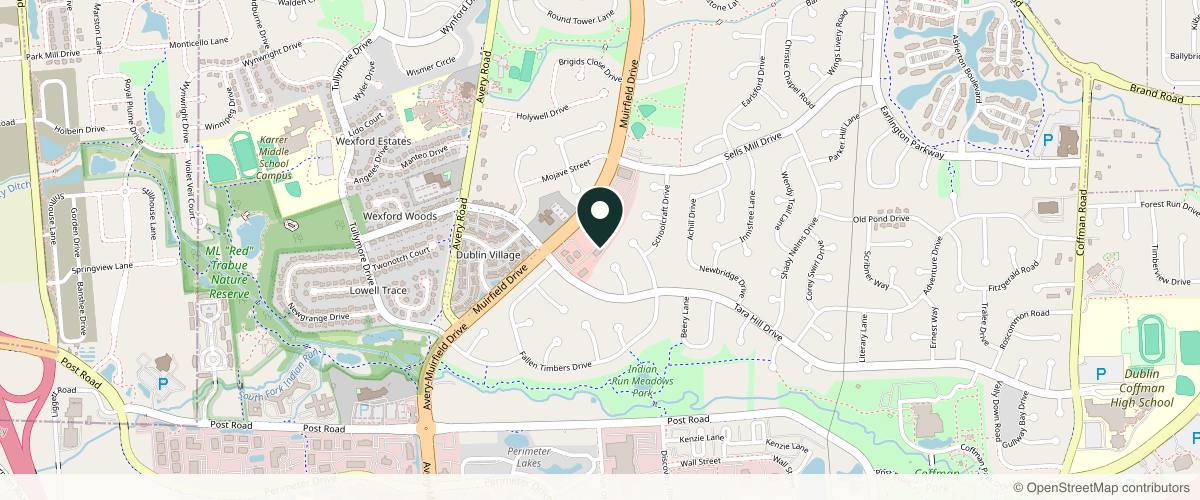 Map showing the exact location of Emerald Aesthetics at 7124 Muirfield Dr, Dublin, OH 43017, USA