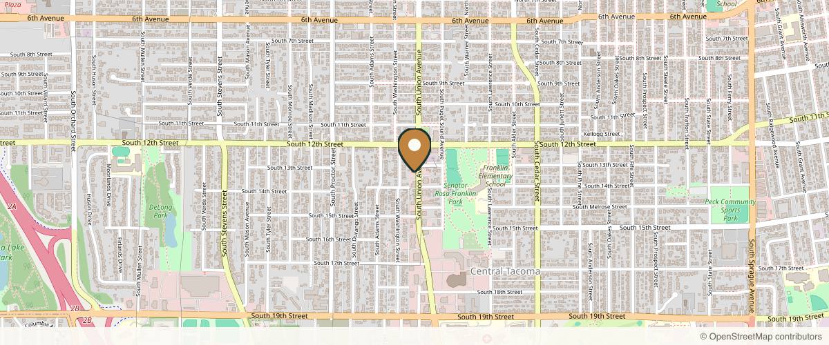Map showing the exact location of Empowered Med Spa at 1310 S Union Ave a202, Tacoma, WA 98405, USA