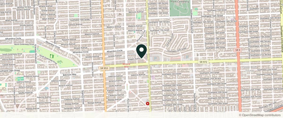 Map showing the exact location of EMVEE by Marcella Valdes at 2 Aragon Ave Suite 29, Coral Gables, FL 33134, USA