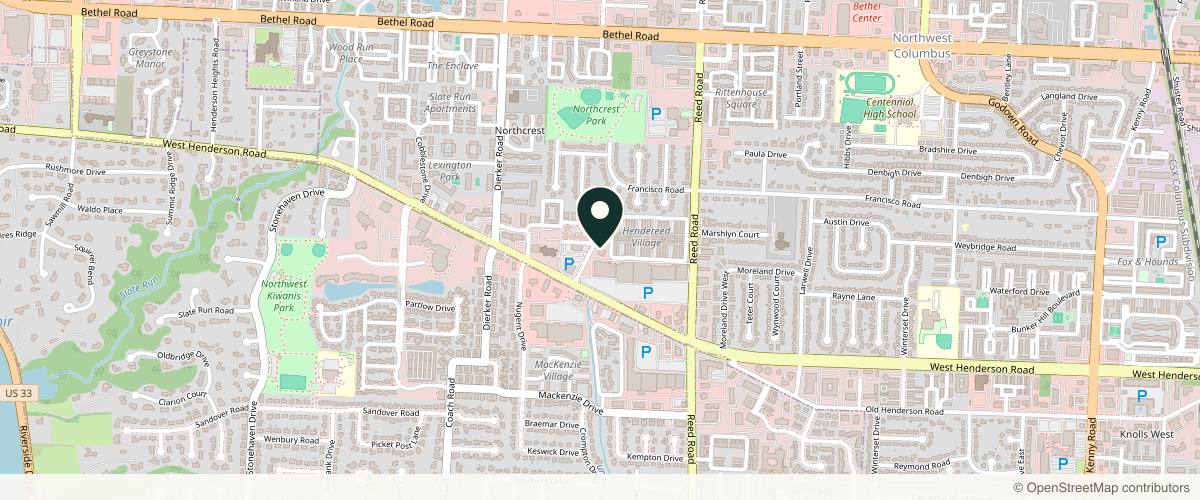 Map showing the exact location of EncoreDermatology at 4900 Gettysburg Rd, Columbus, OH 43220