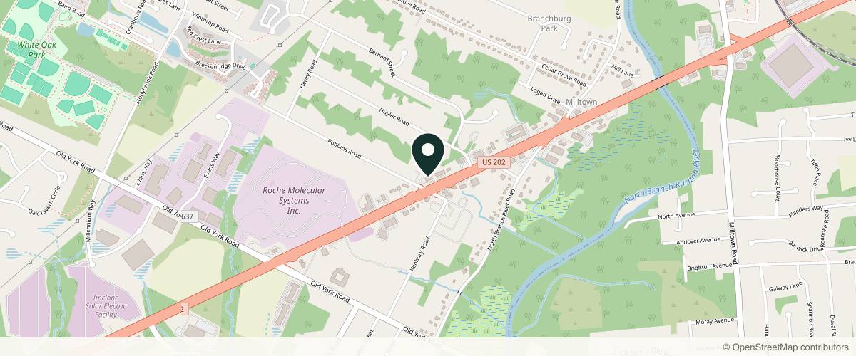 Map showing the exact location of Enfield Royal Clinic-Medspa of Branchburg NJ at 1018 US-202, Branchburg, NJ 08876, USA